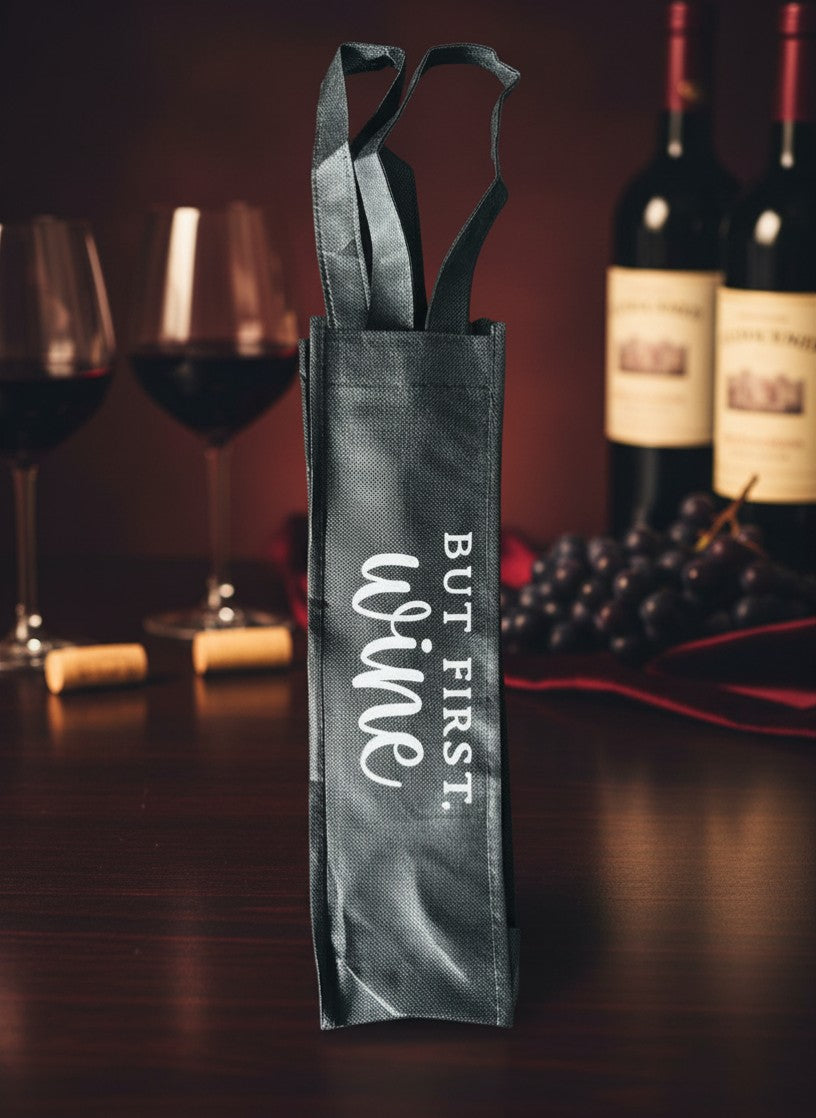 But First Wine Wine Bag