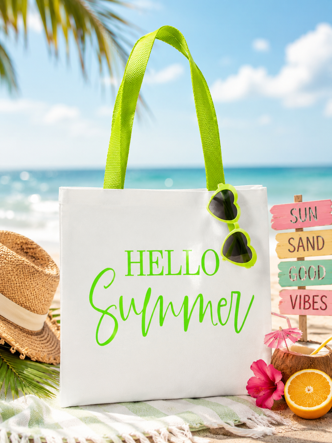 Hello Summer Cotton Tote