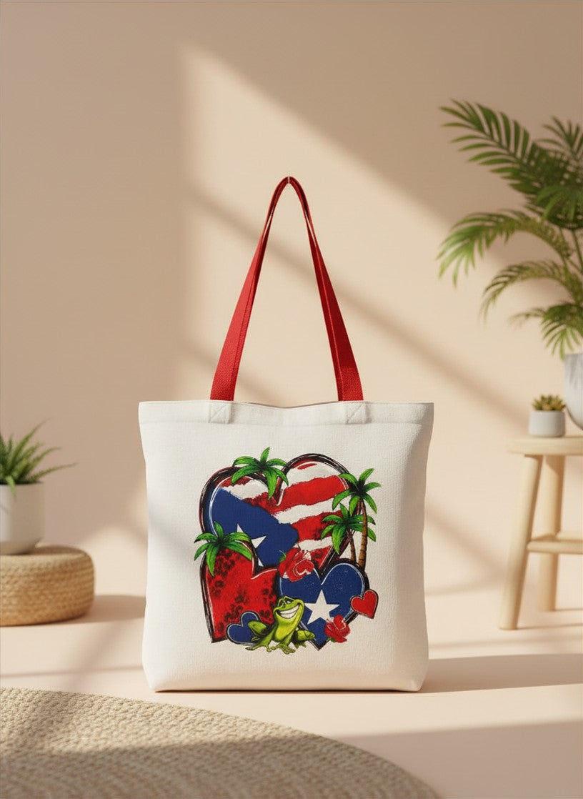 Puerto Rico Heart & Coqui Tote