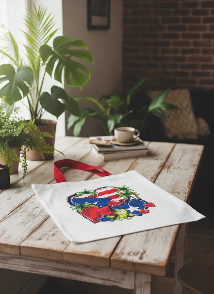 Puerto Rico Heart & Coqui Tote