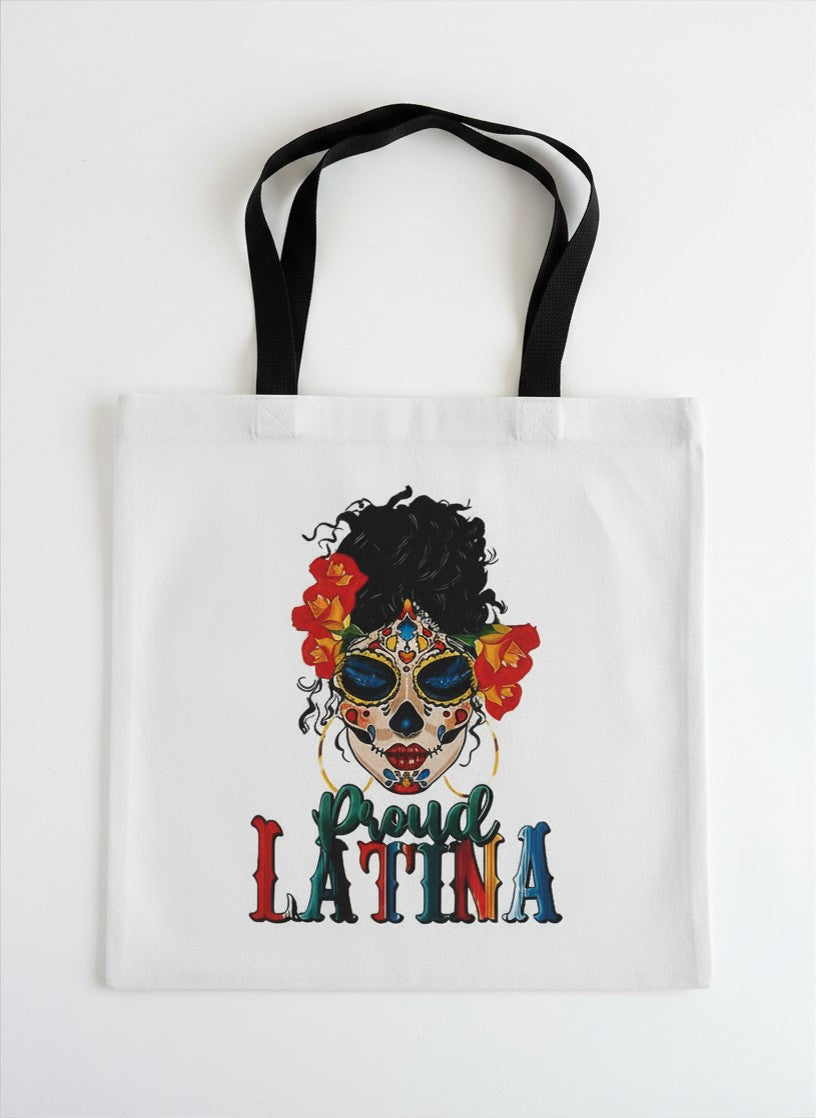 Proud Latina Sugar Skull Tote