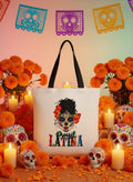 Proud Latina Sugar Skull Tote